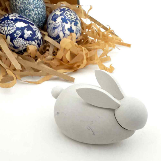 Sweet Handmade Wooden Easter Bunny from Sweden