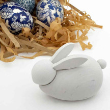Sweet Handmade Wooden Easter Bunny from Sweden