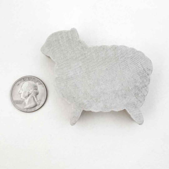 White Sheep Handmade Wooden Figure from Sweden
