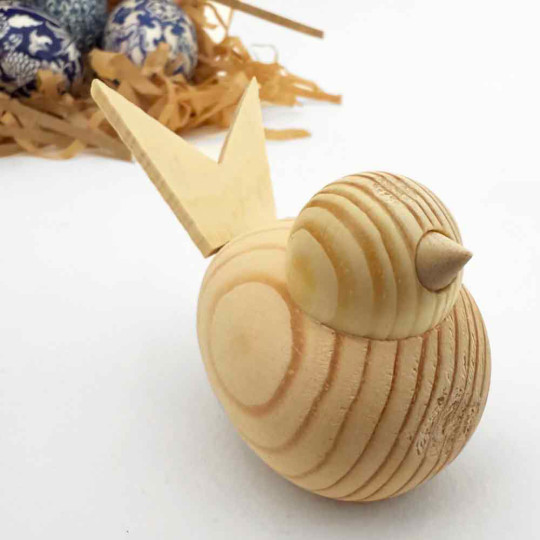 Handmade Natural Wood Bird from Sweden