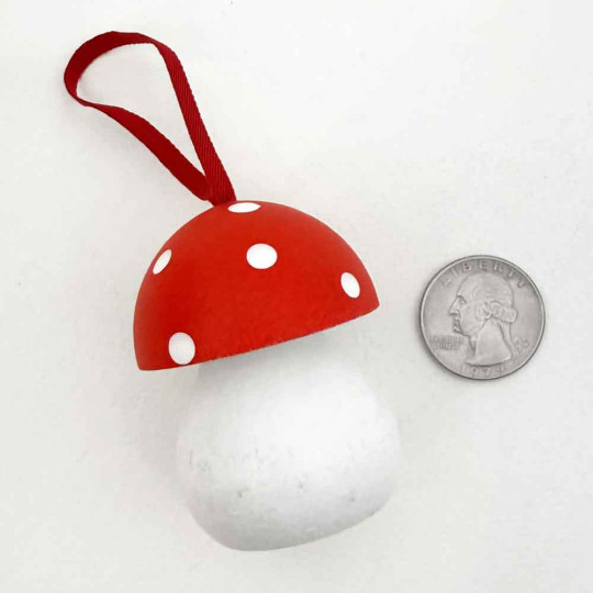 Wooden Mushroom Ornament from Sweden