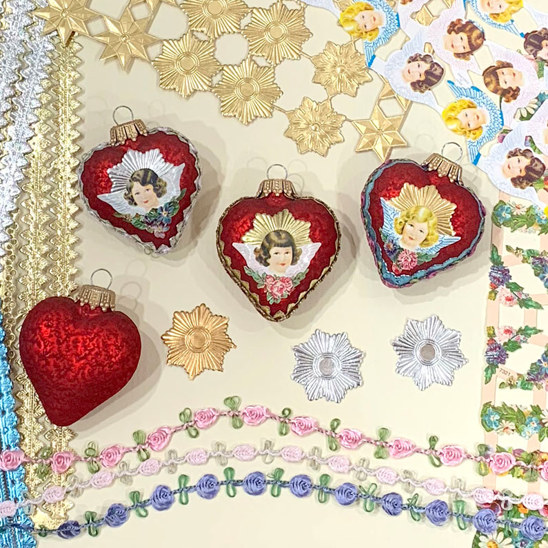 Heart Sugar Stone Sticker Red - Angels Craft